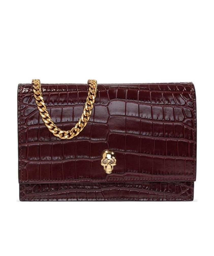 Skull Embossed Small Shoulder Bag