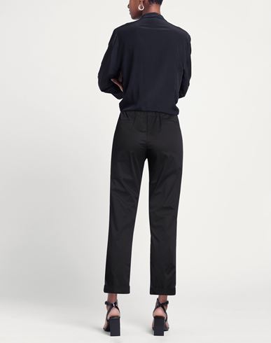 Woman Pants Black Size 4 Cotton, Nylon, Elastane