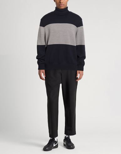 Man Turtleneck Navy Size XXL Cotton, Acrylic, Virgin Wool