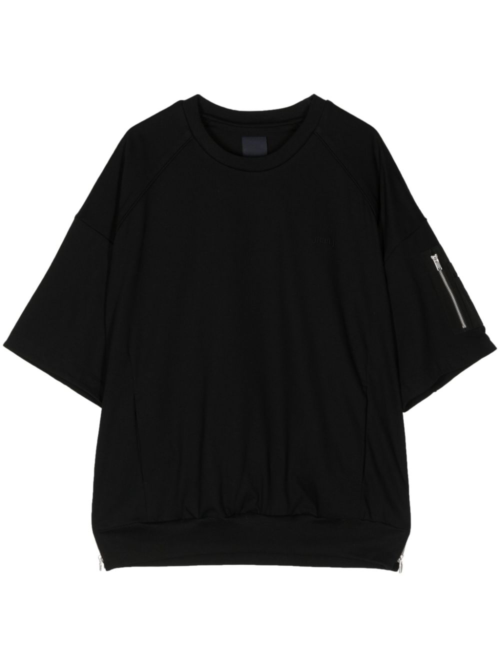 Zip-pocket T-shirt - Black