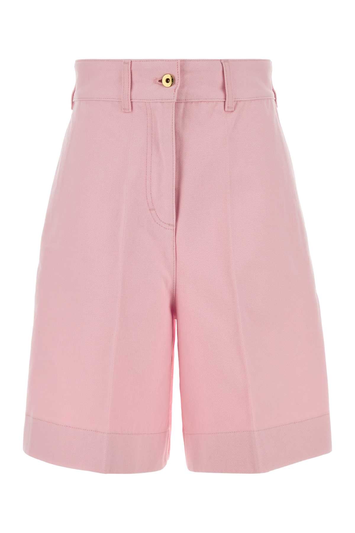 Cotton Bermuda Shorts — Pink