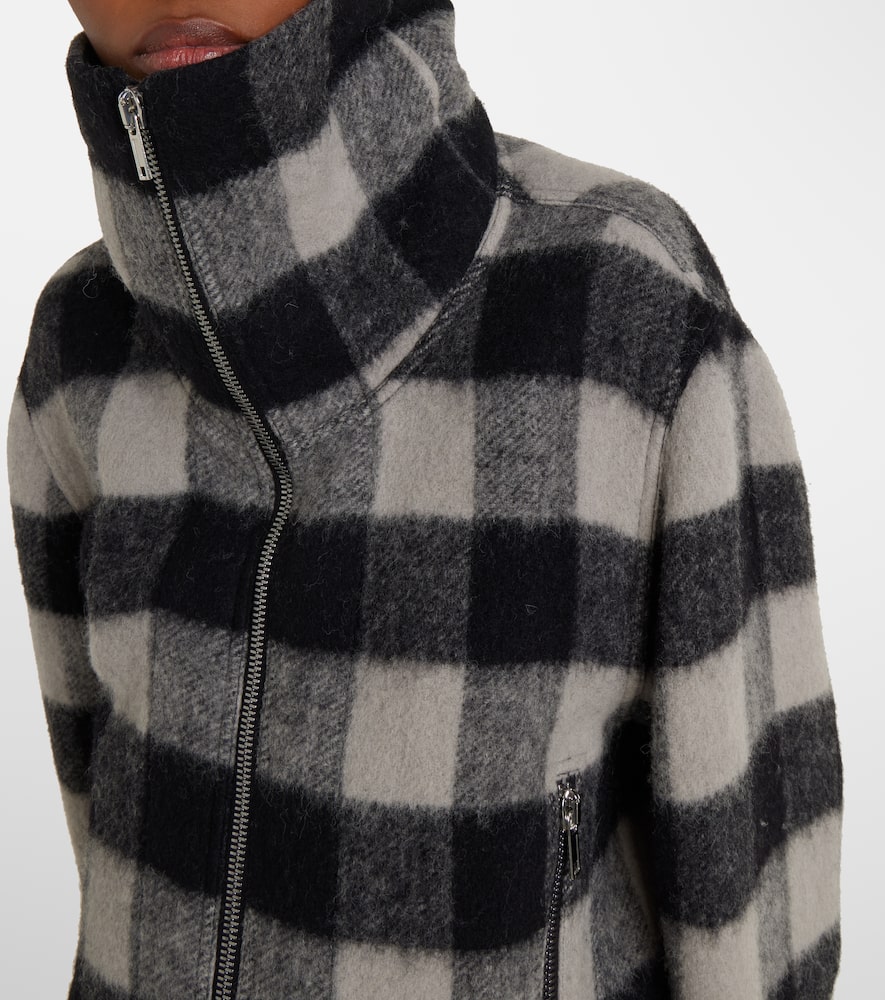 Exploder checked virgin wool jacket