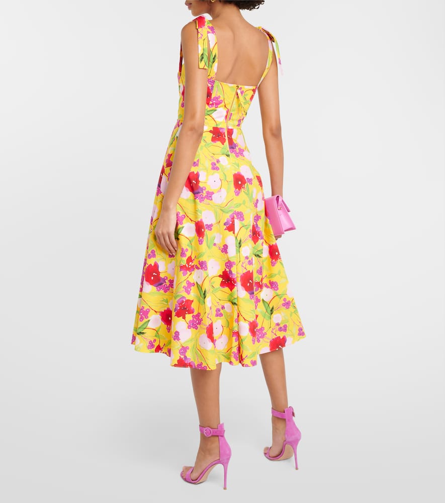 Floral cotton midi dress