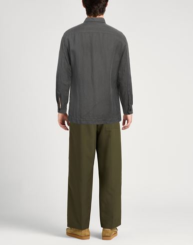 Boglioli Man Shirt Lead Size L Linen
