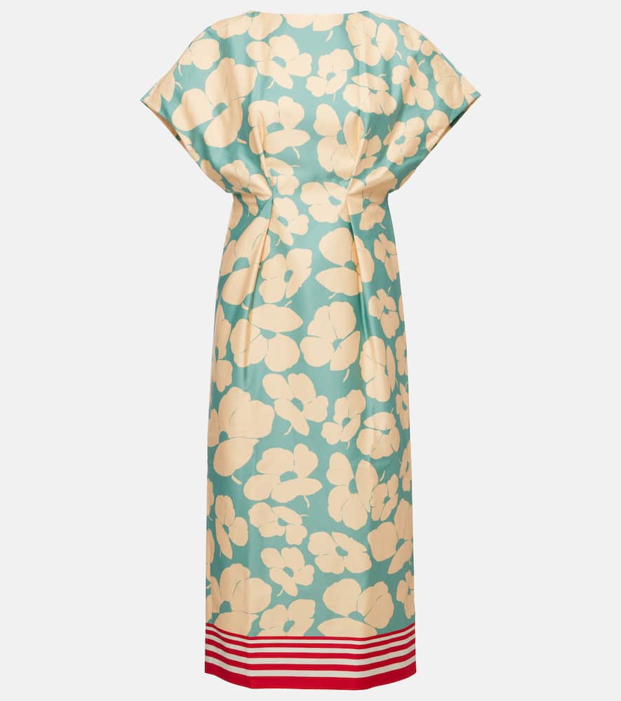 Floral satin midi dress
