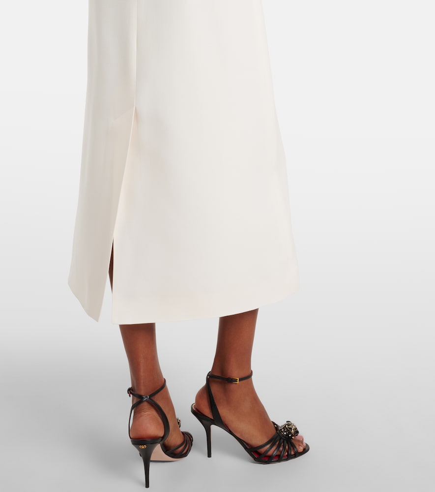 Cady Couture floral-appliqué midi dress