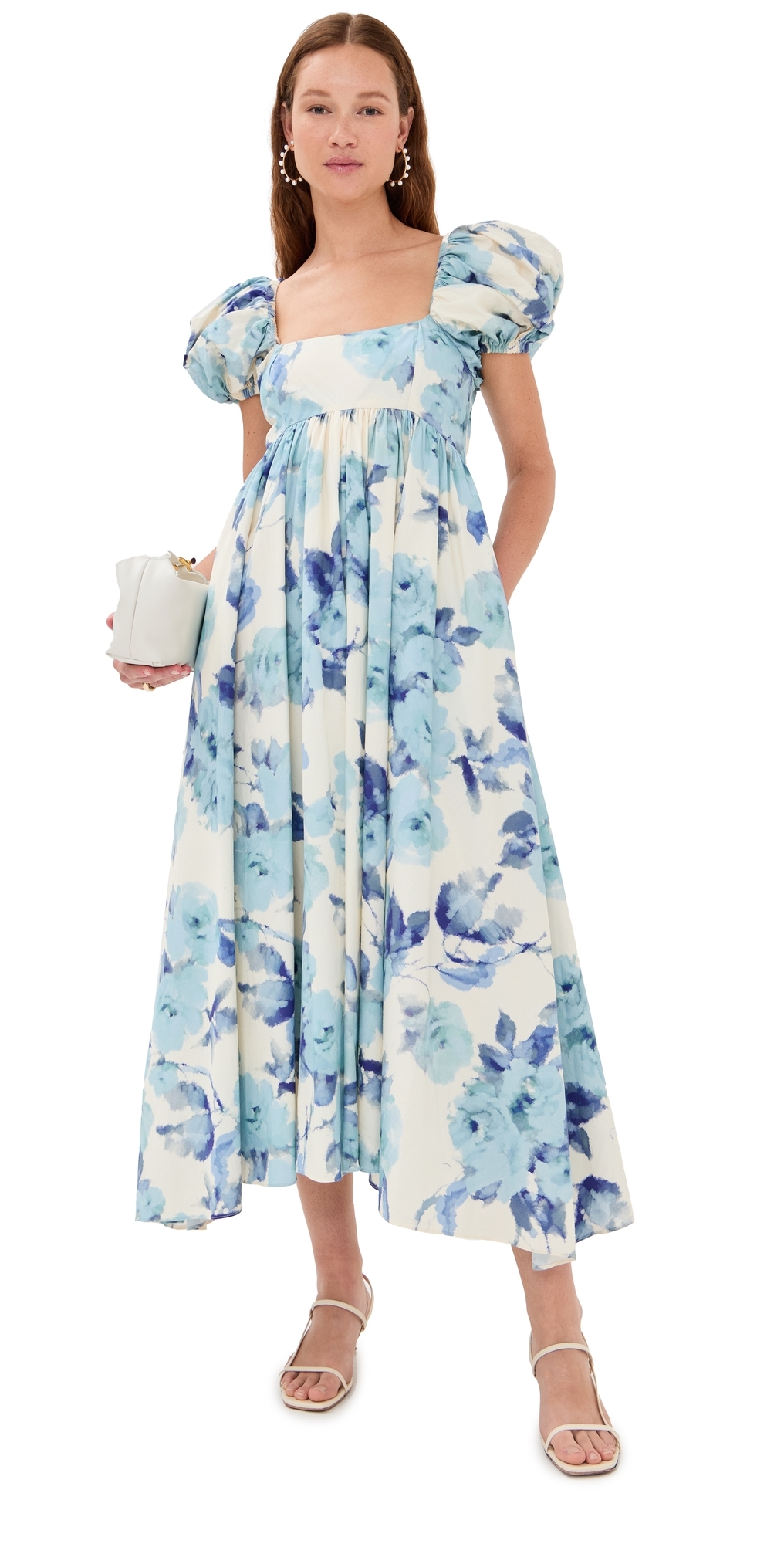 Rory Midi Dress Blue Rose