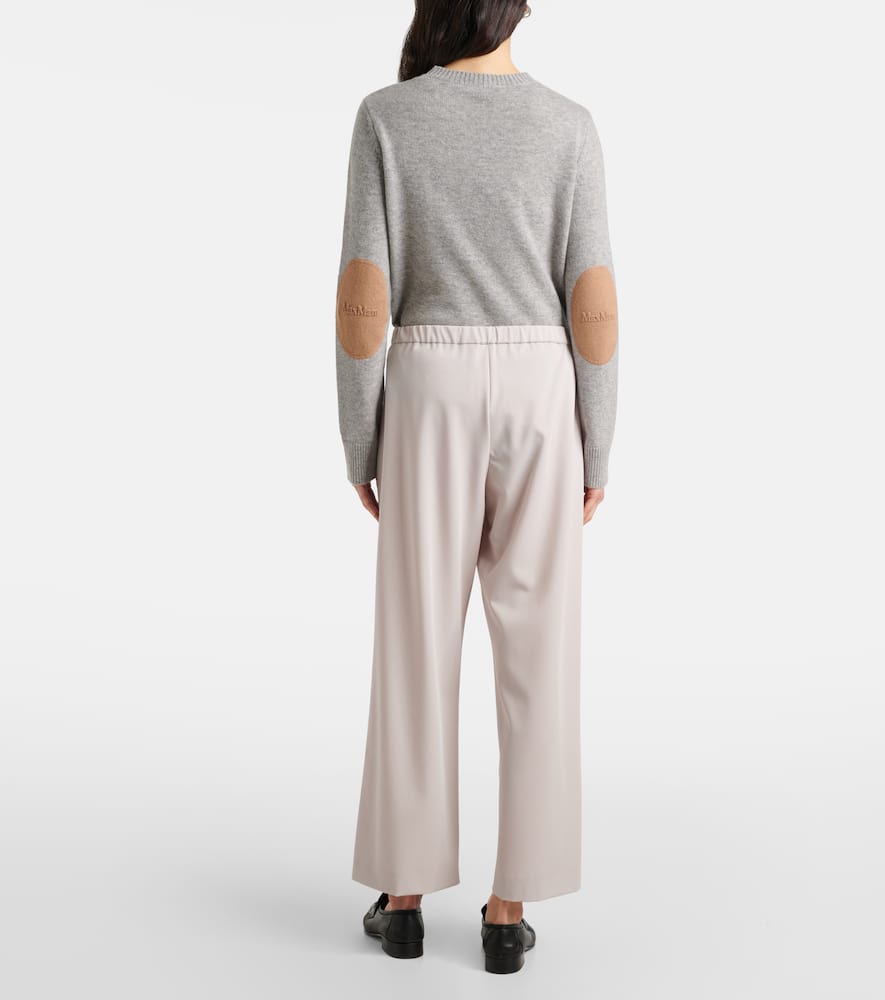 Argenta virgin wool crêpe wide-leg pants