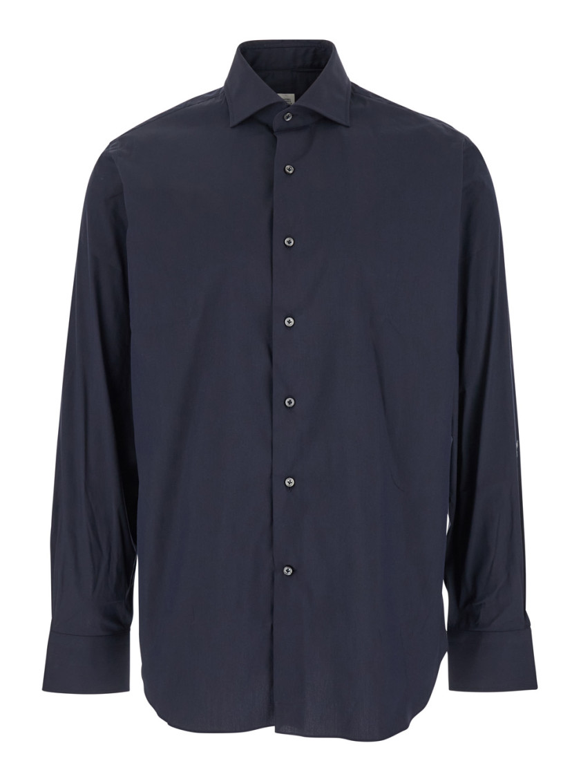 Navy Blue Solid Shirts