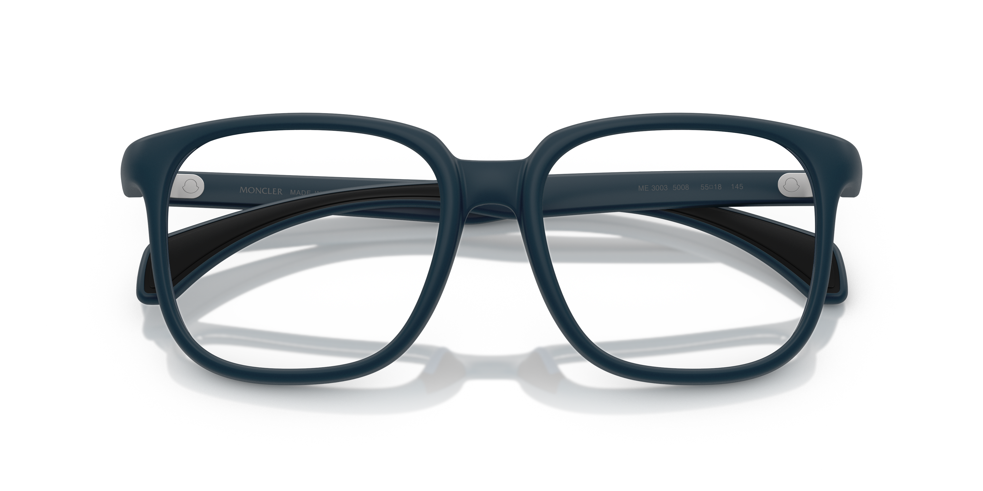 Moncler Unisex Moncler ME3003 5008 Monturas ópticas Inyectado Azul Transparente Cuadrada Norma