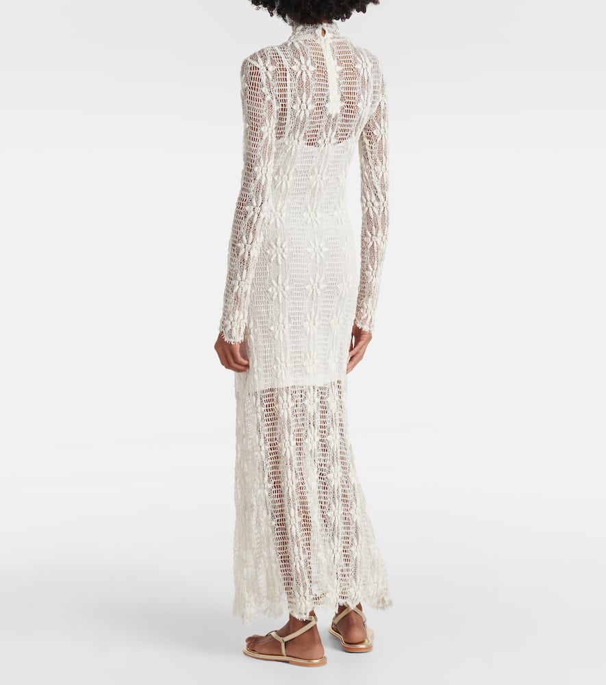 Talia floral cotton-blend lace maxi dress