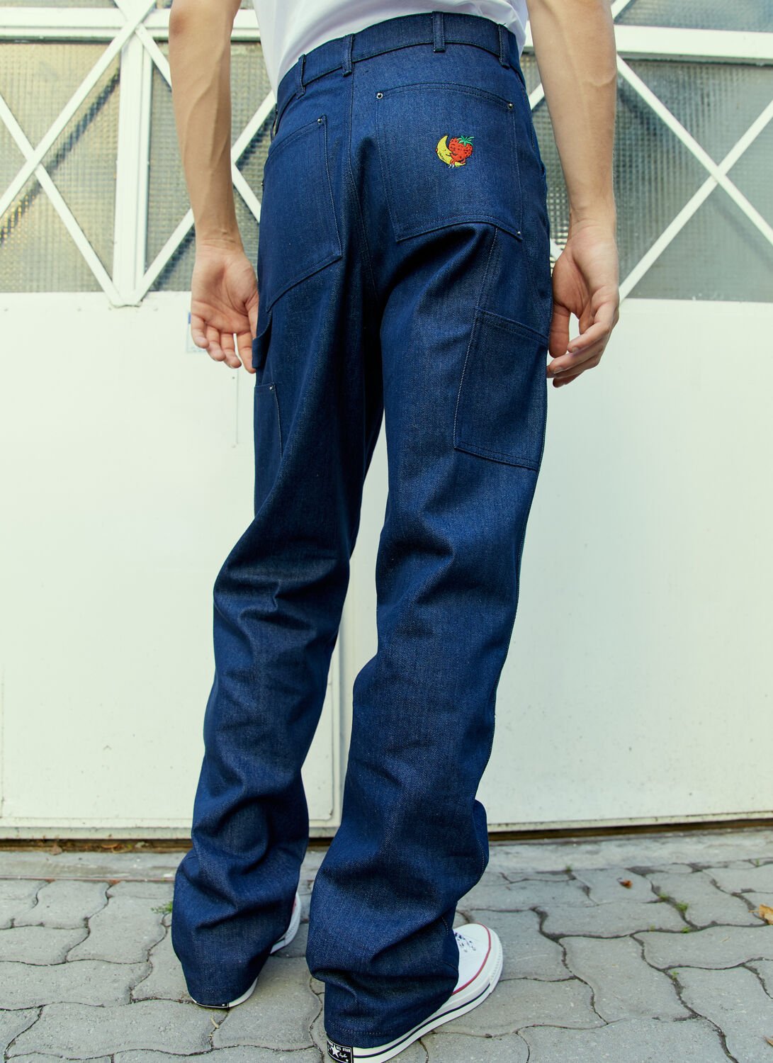 Double Denim Knee Work Pants