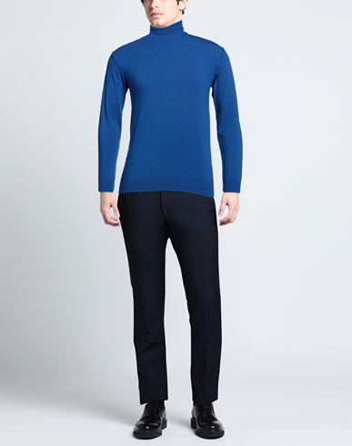 Man Turtleneck Azure Size XL Polyacrylic, Merino Wool, Polyamide, Elastane