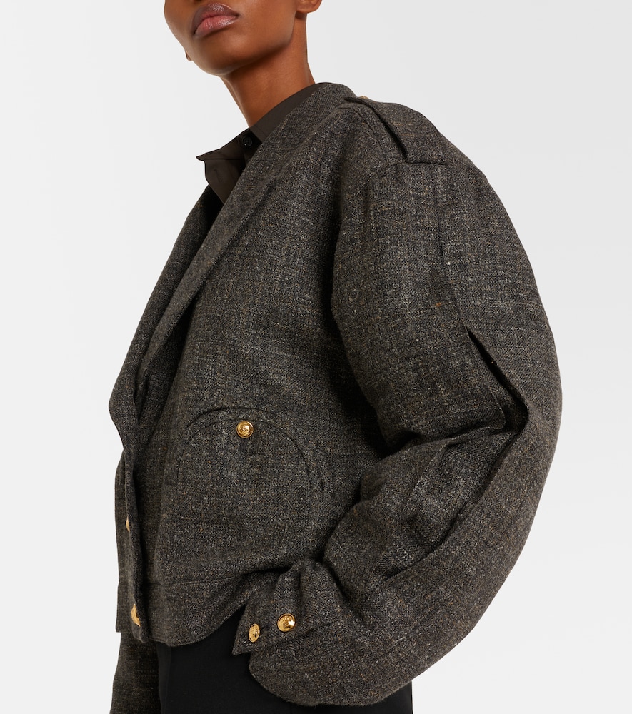 Blazé Milano Gloriana Charlotte wool and linen-blend tweed jacket