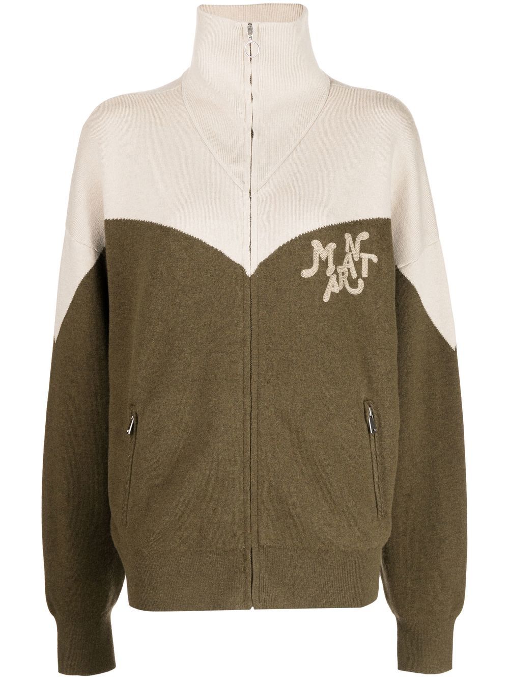 Andy high-neck cardigan - Brown
