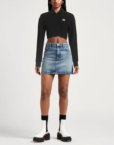 Woman Polo shirt Black Size M Cotton, Polyester