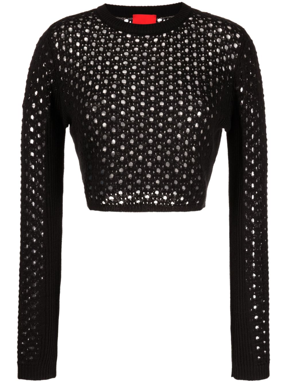 Ria crochet-knit jumper - Black