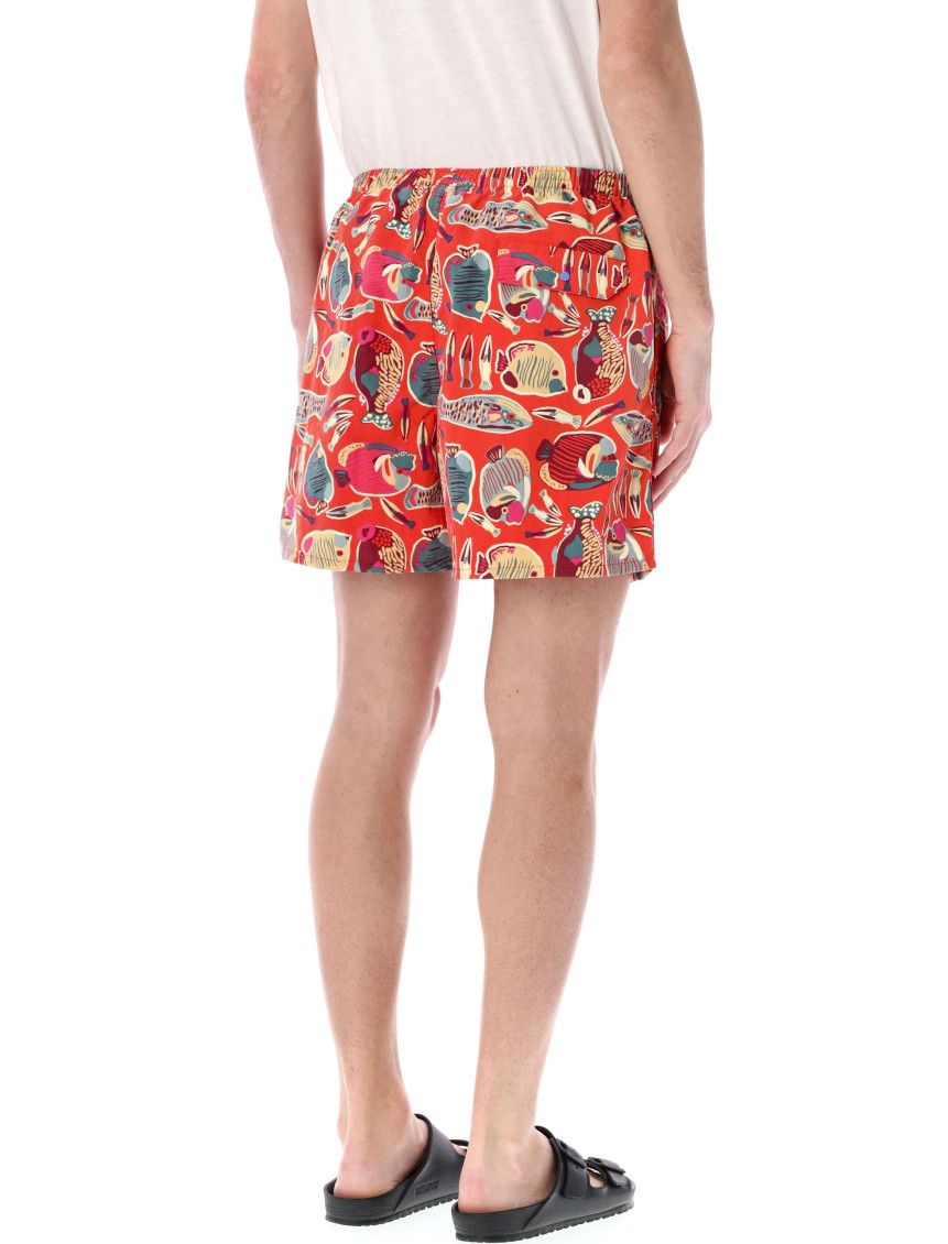 Orange Nylon Swim Shorts