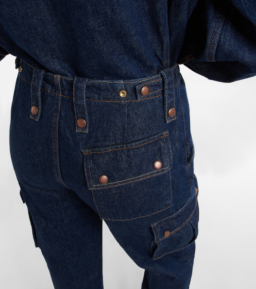 Mid-rise straight jeans