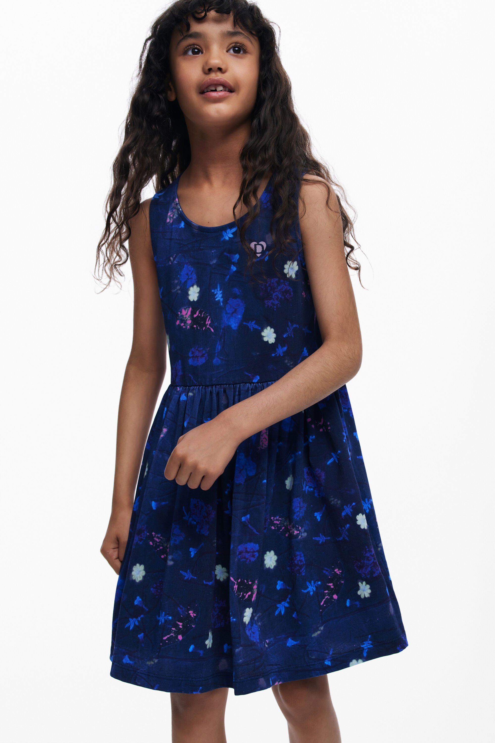 Short flared floral dre