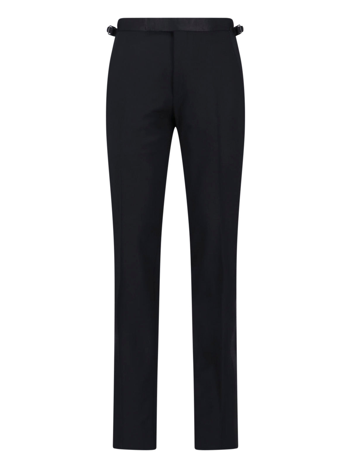 Tailored Wool-Blend Trousers with Stretch