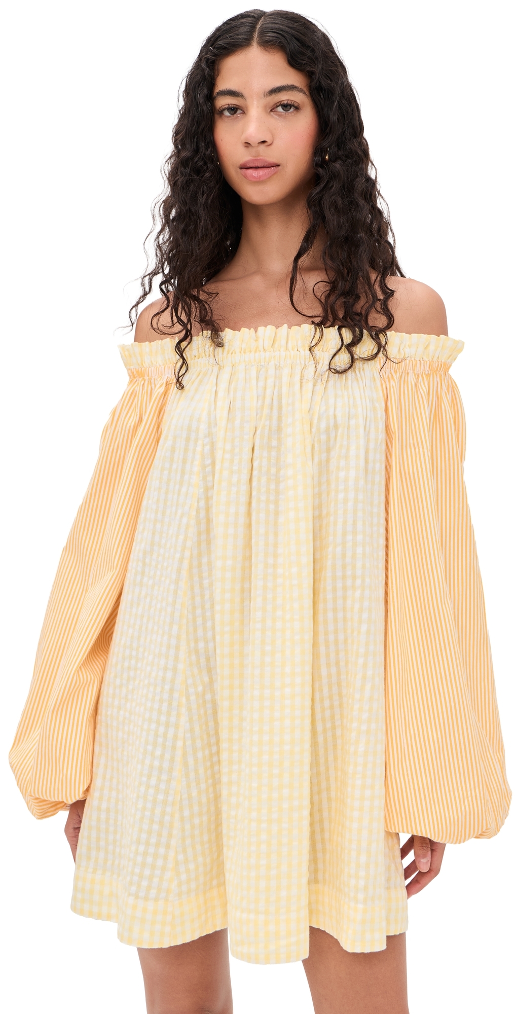 Worth Mini Dress Daffodil Combo Stripe One Size
