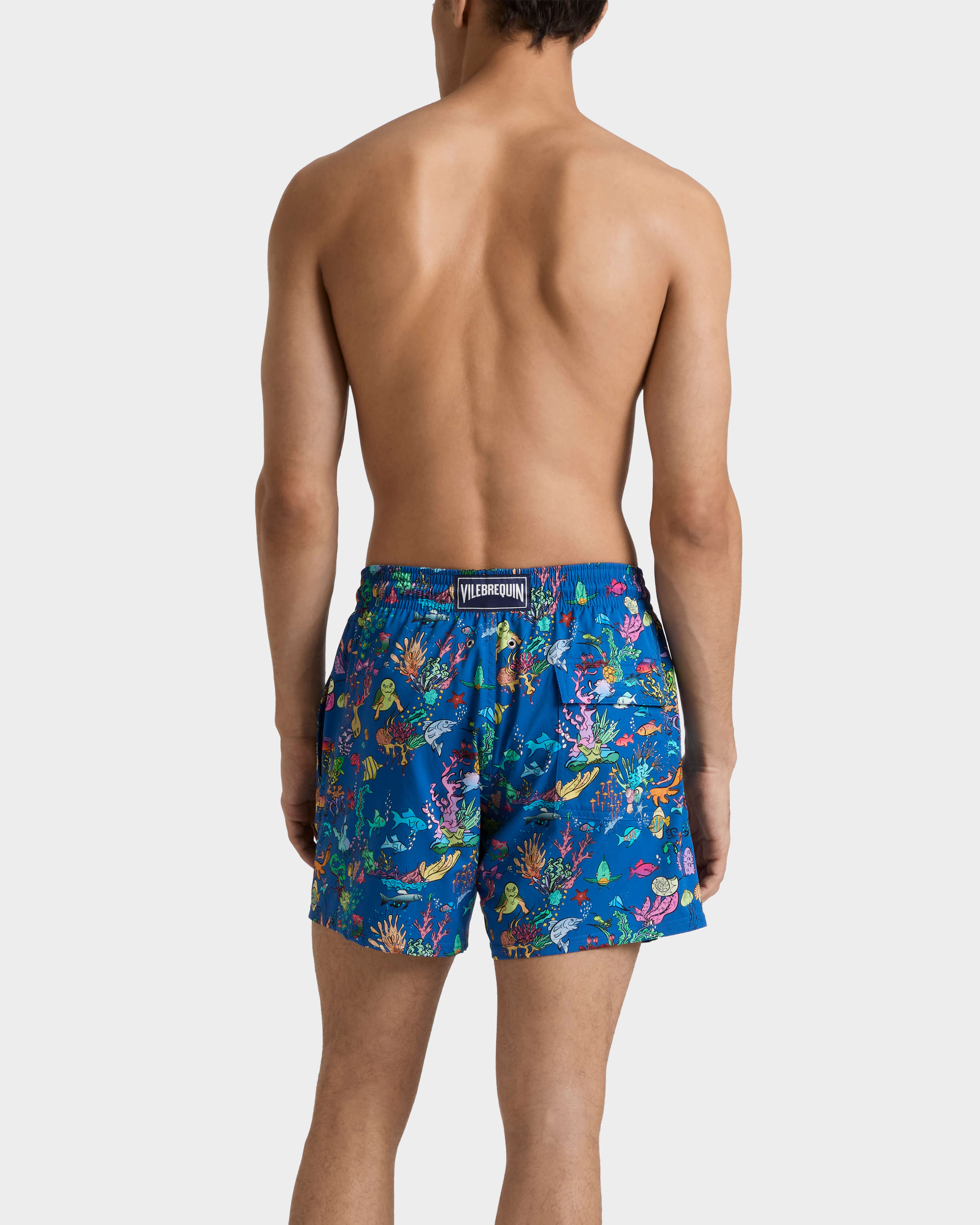 Men Stretch Short Swim Shorts Aquarium - Swimwear - Monrise - Blue