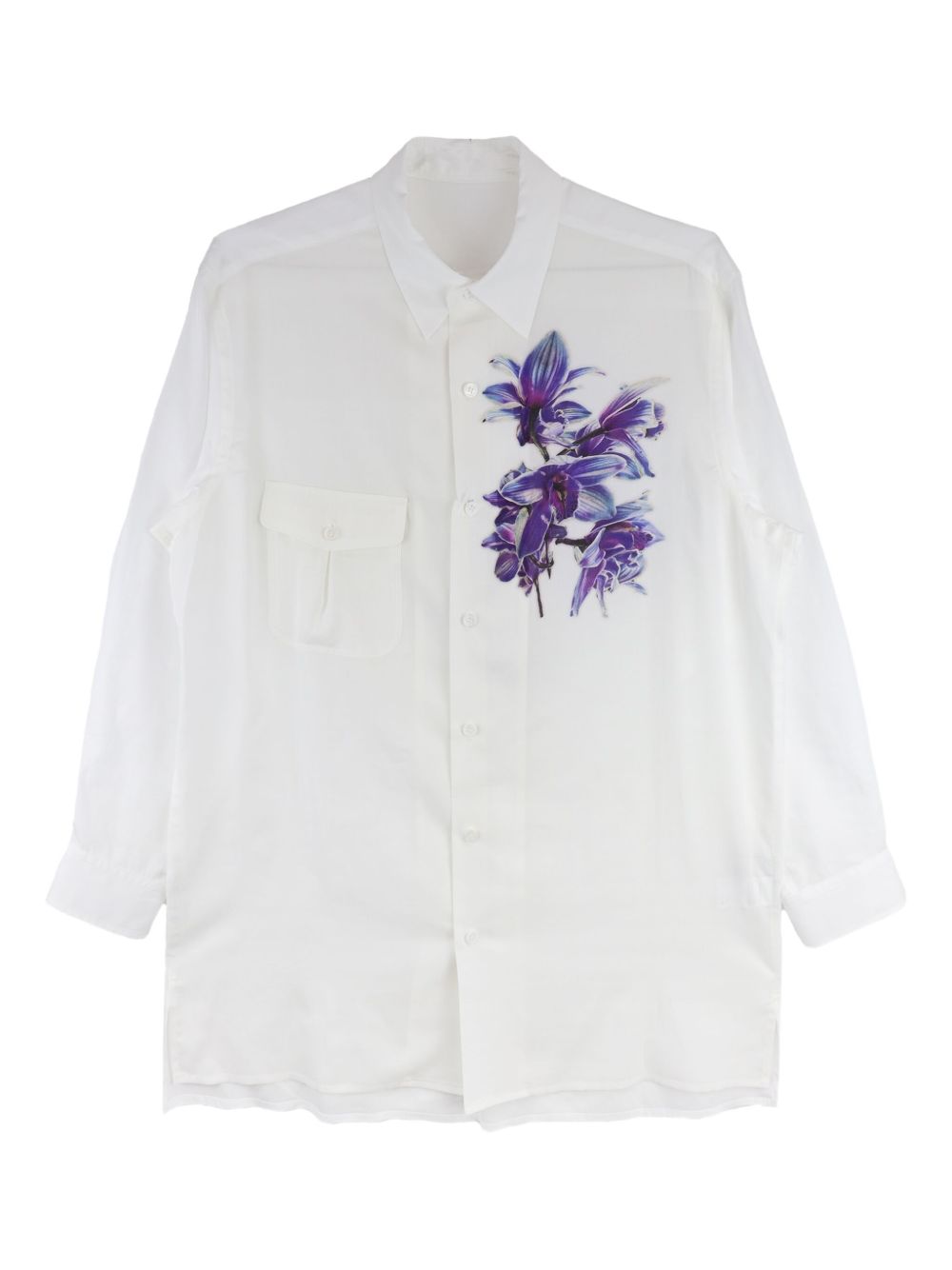 Y's floral-print shirt - White
