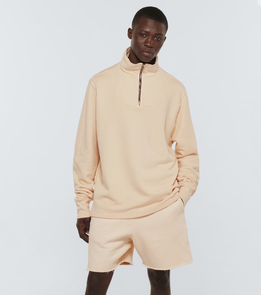Cotton jersey half-zip sweatshirt
