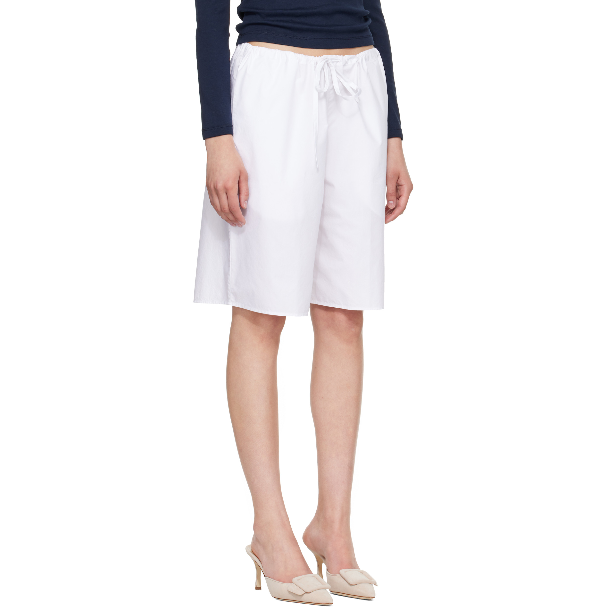 White Josephine Bermuda Shorts
