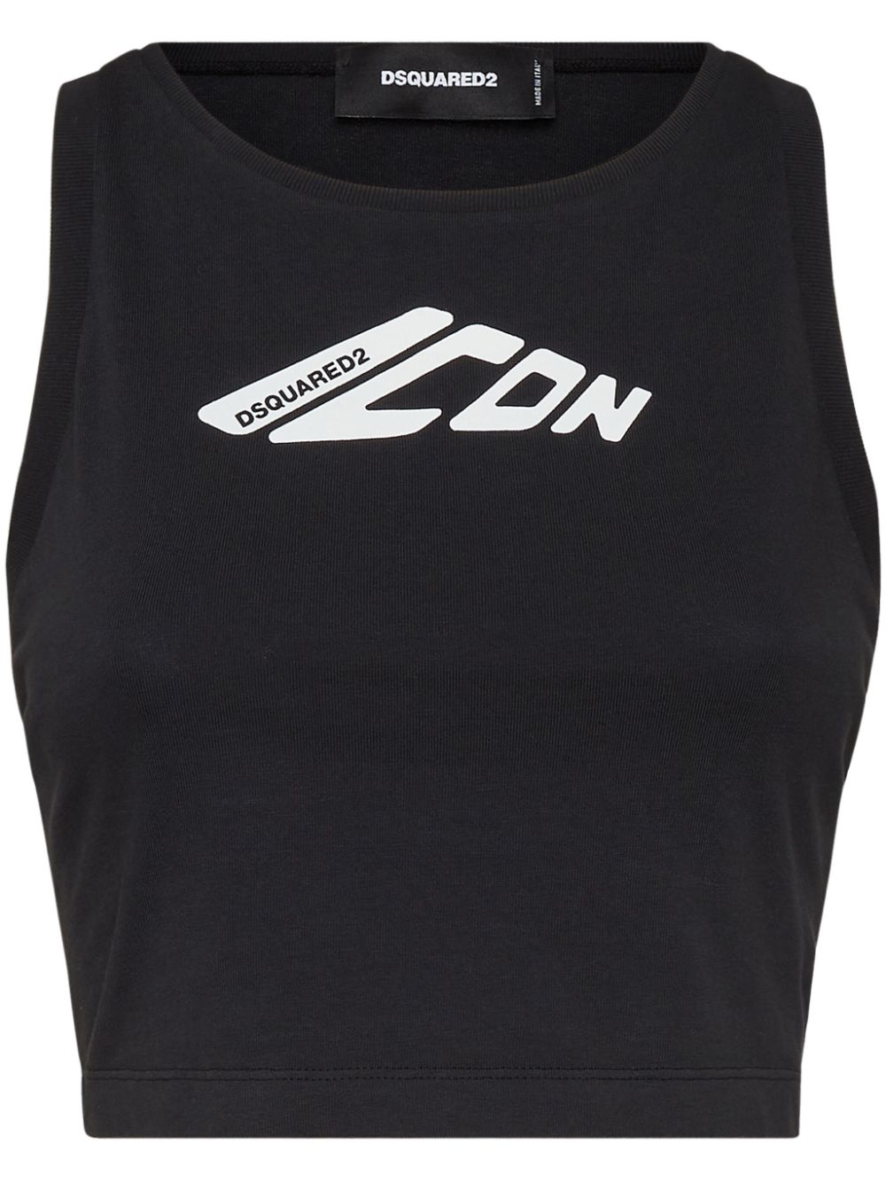 Logo-print top - White
