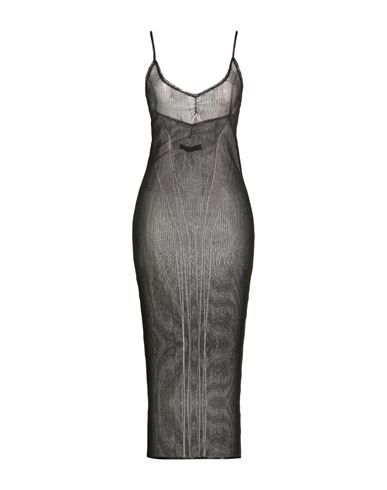 Woman Midi dress Black Size S Polyamide, Polyester