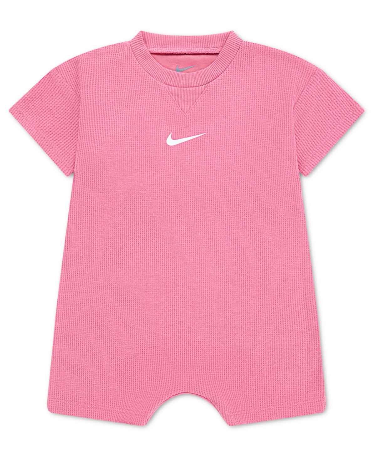 Baby Boys' and Girls' Crewneck Waffle Romper - Pink