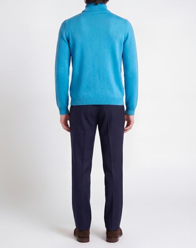 Man Turtleneck Azure Size 38 Merino Wool