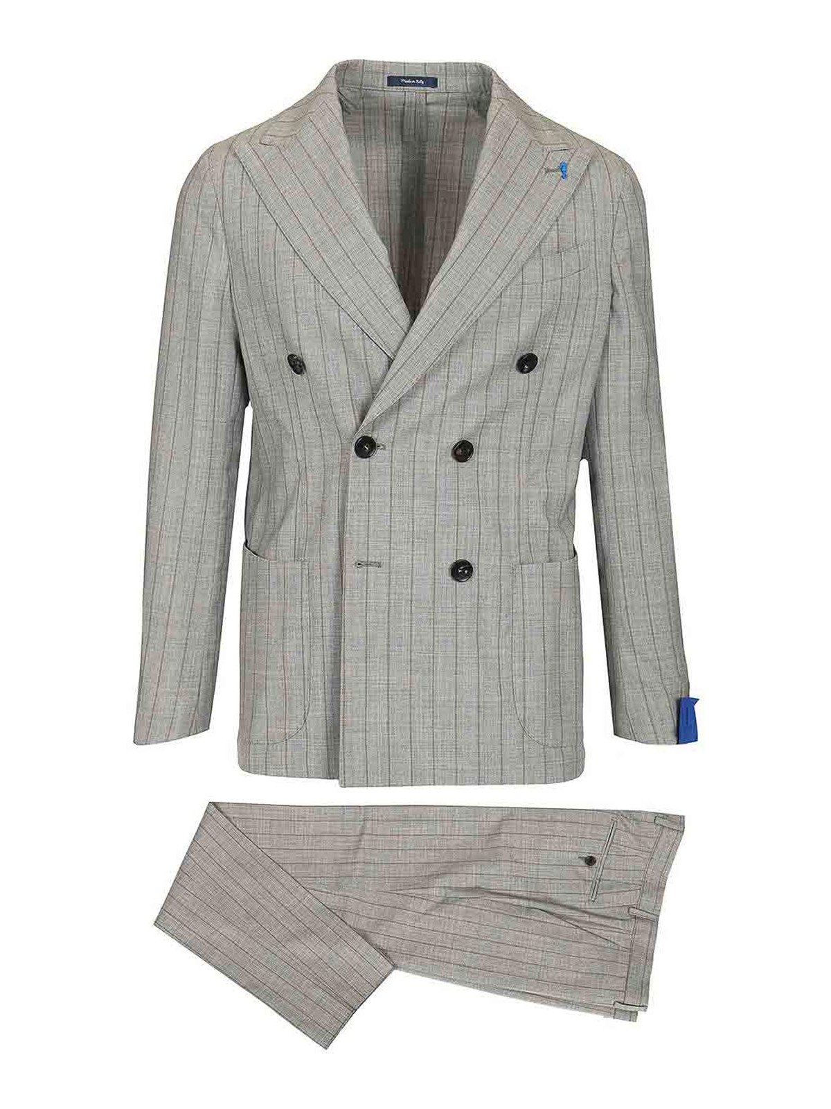 Double-Breasted Pinstriped Suit