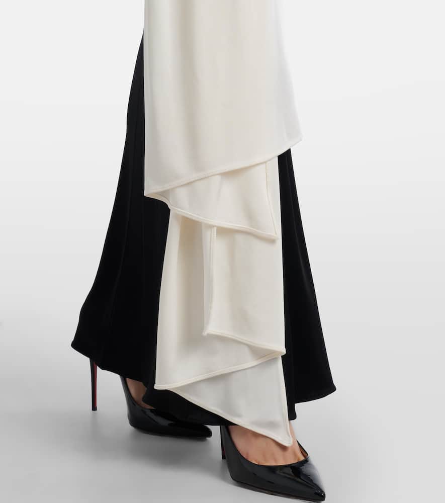 Leia scarf-detail halterneck gown