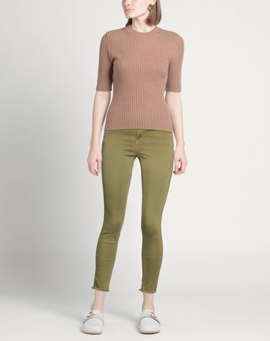 Woman Jeans Military green Size XXS Cotton, Polyester, Elastane