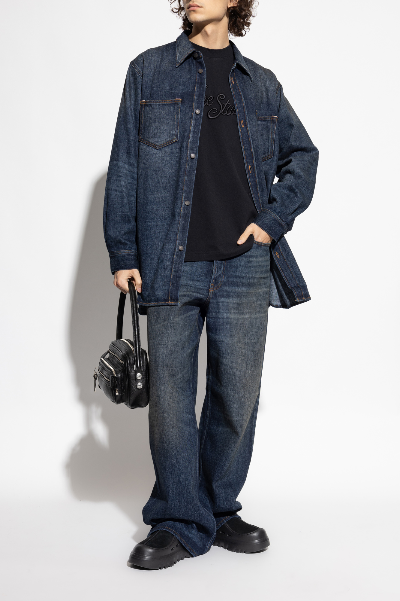 Denim Shirt, Men's, Navy Blue