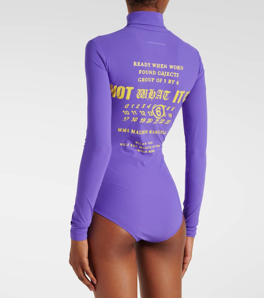 Logo jersey bodysuit