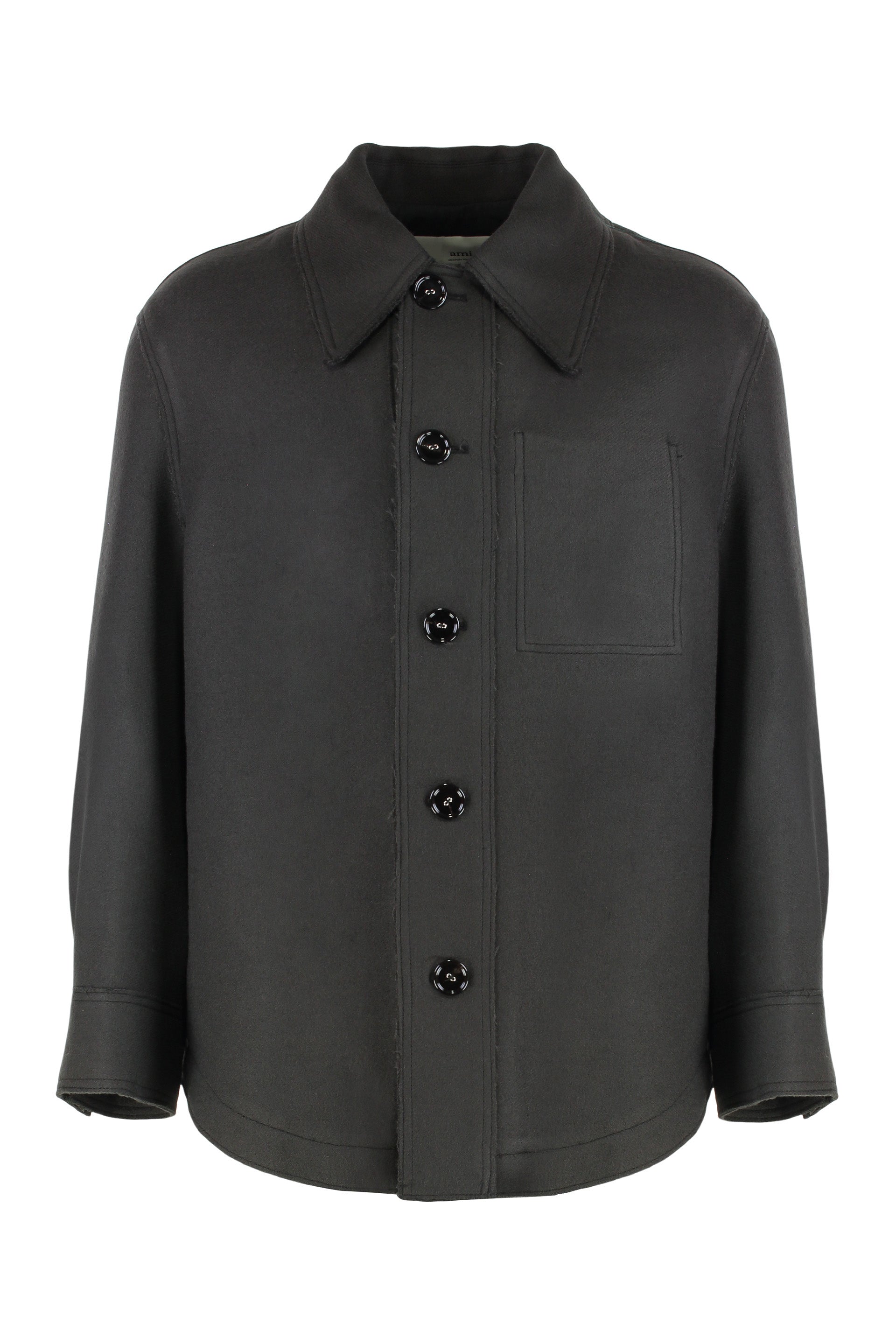 Virgin Wool Gabardine Coat — Gray
