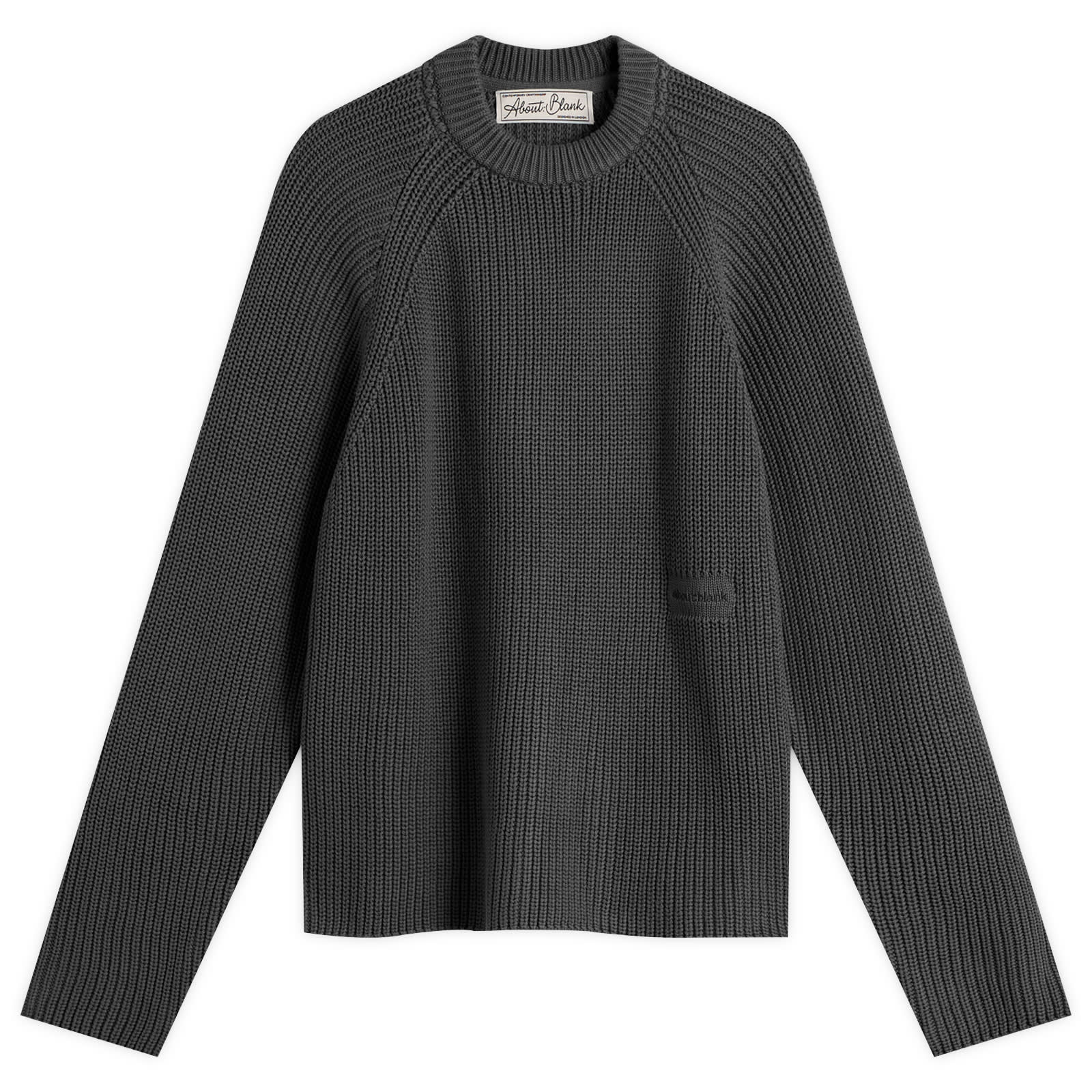 Men's Rib Mock Neck Crew Charcoal
