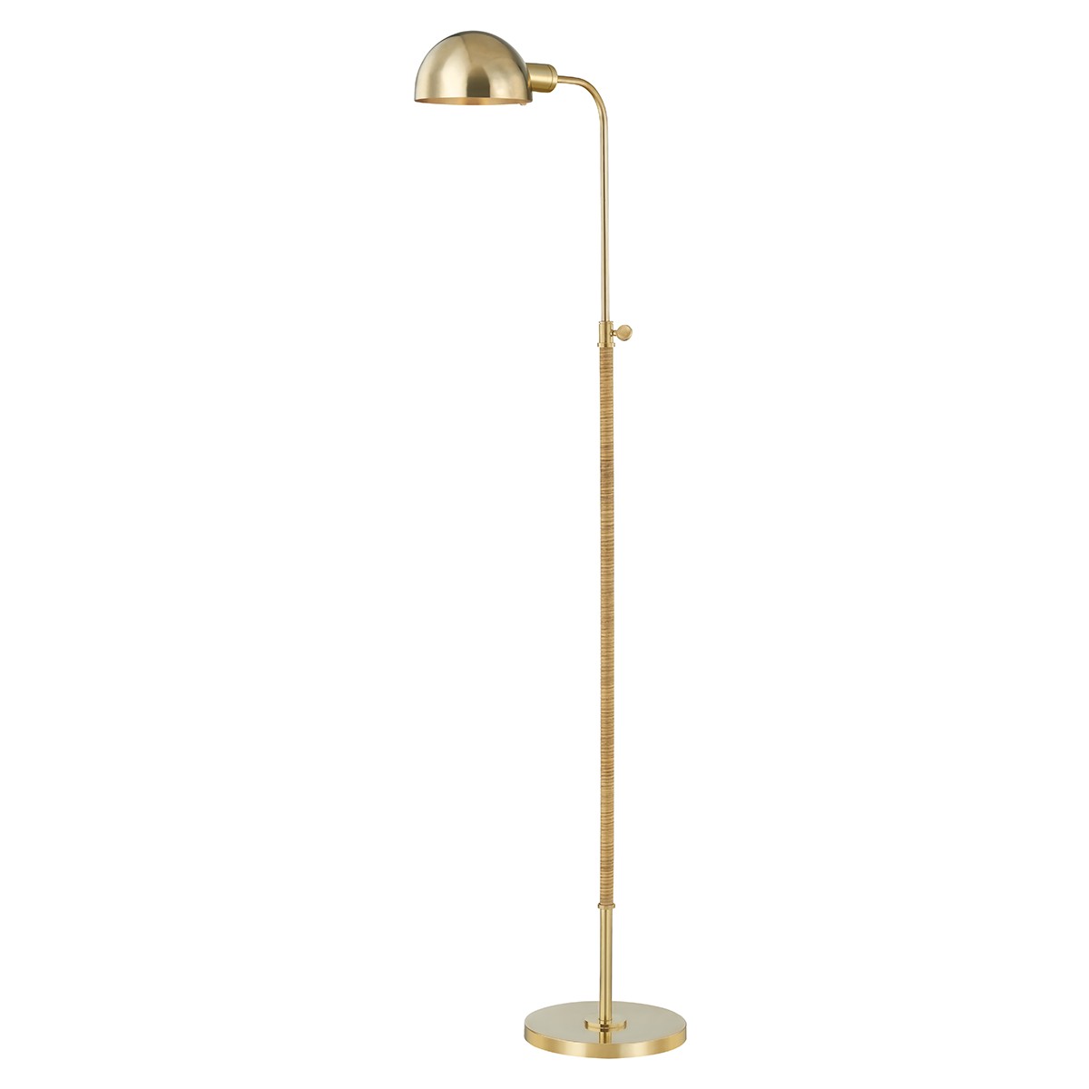 Aged Brass Floor Lamp from the Devon Collection