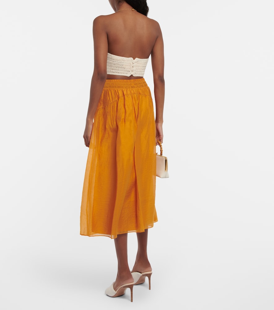 Vince High-rise midi skirt