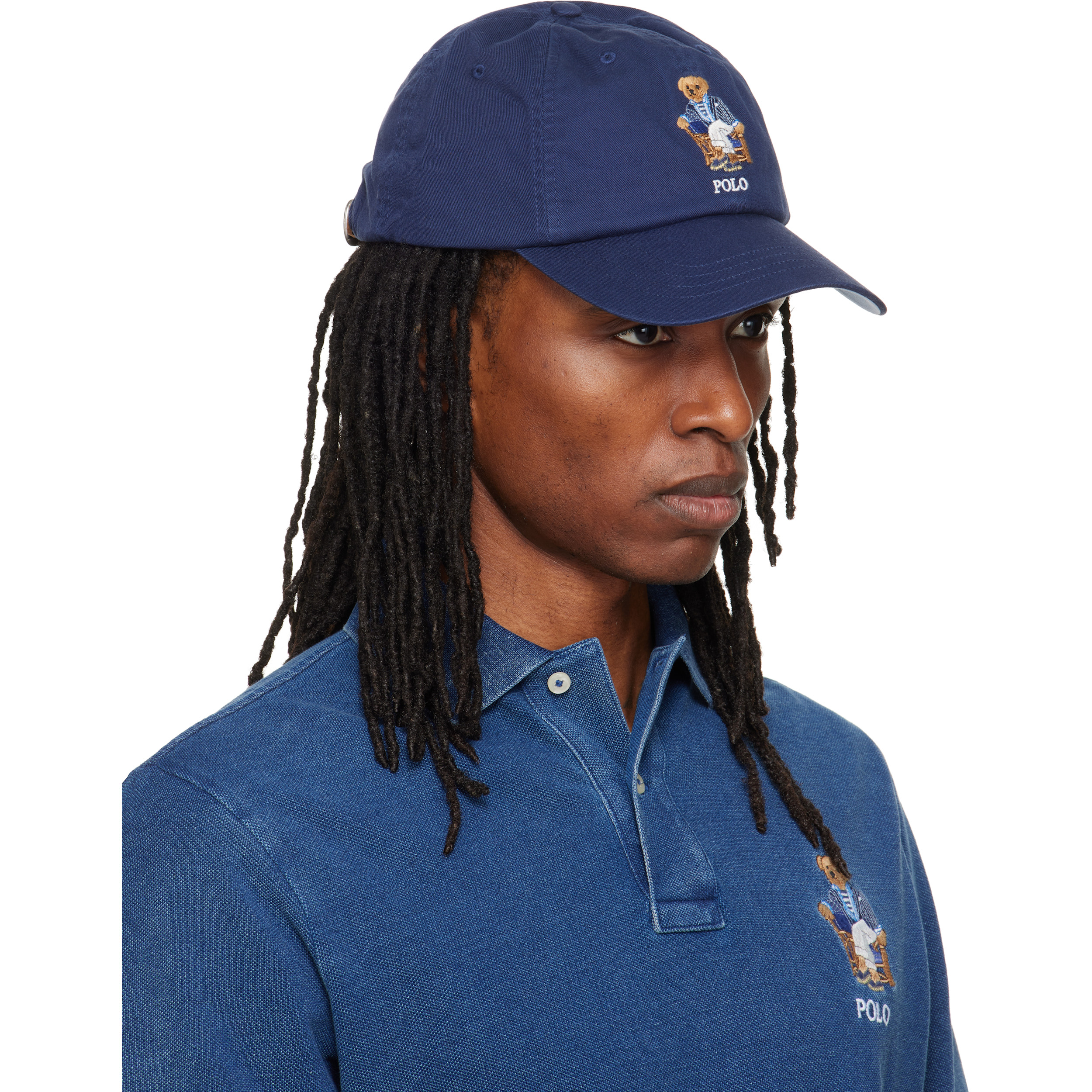 Navy Polo Bear Twill Ball Cap
