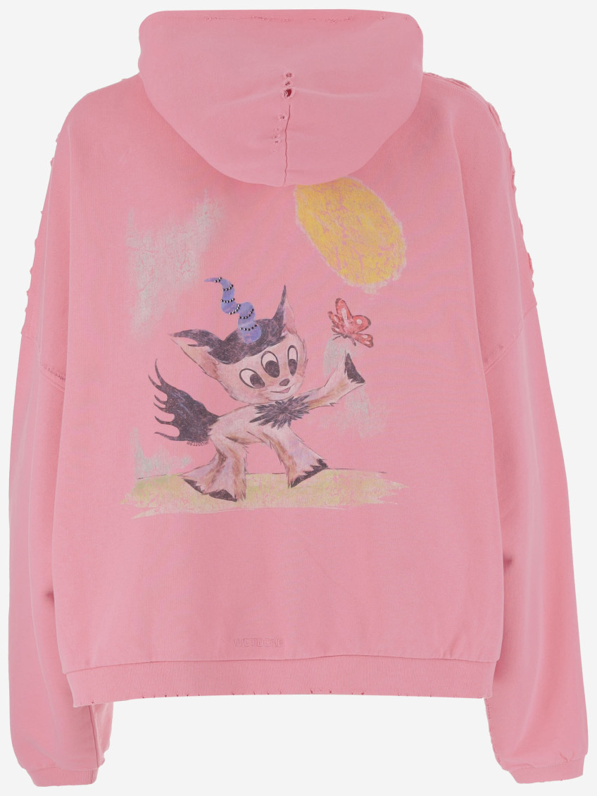 Cotton Sweatshirt With Back Print