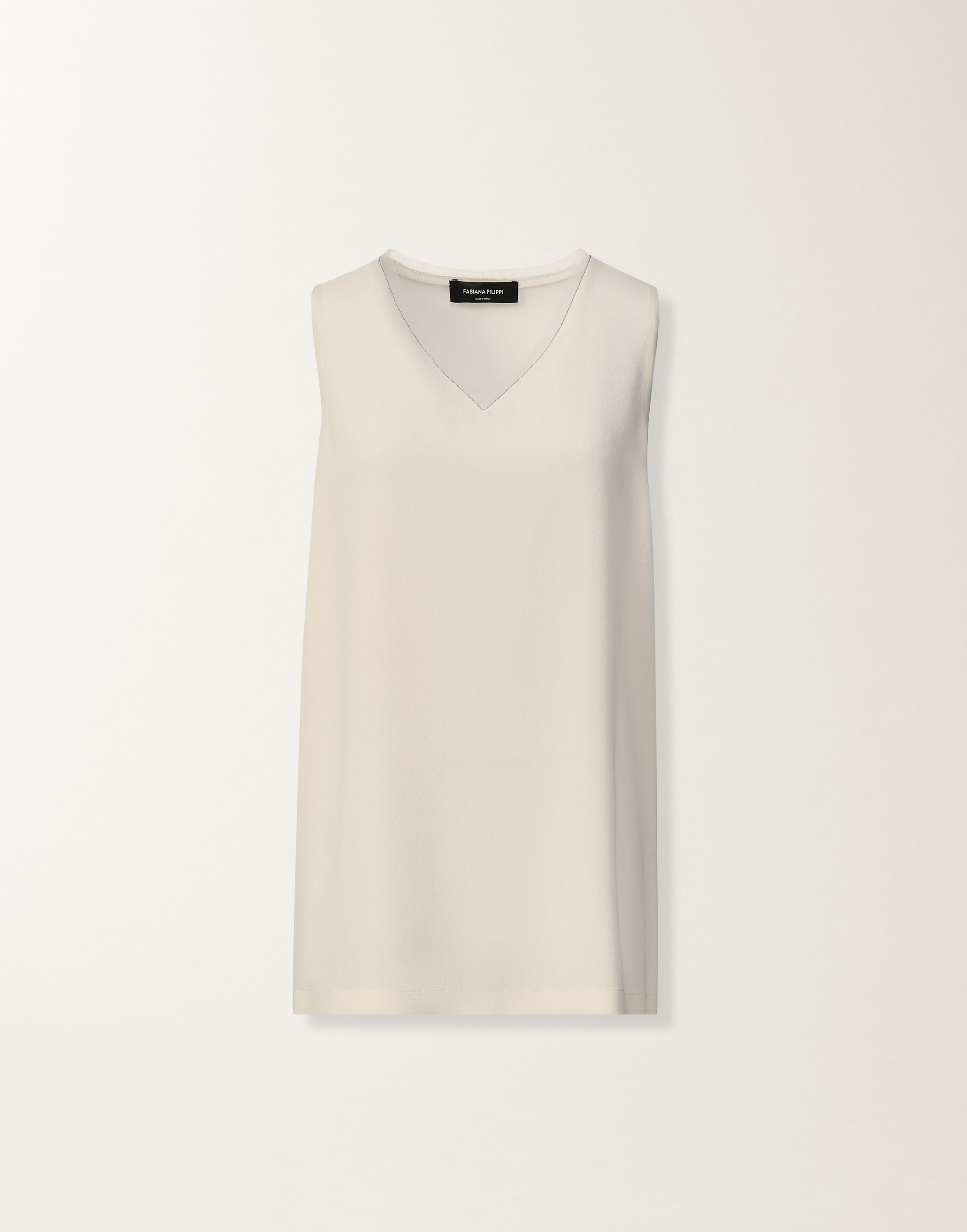 Crepe de Chine tank top, rain