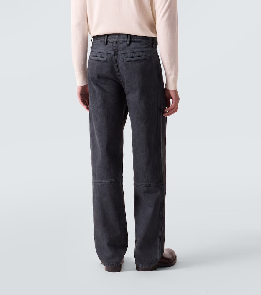 Zip-detail wide-leg jeans