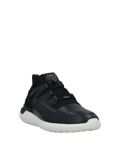Tod's No_code Man Sneakers Black Size 12 Leather, Textile fibers