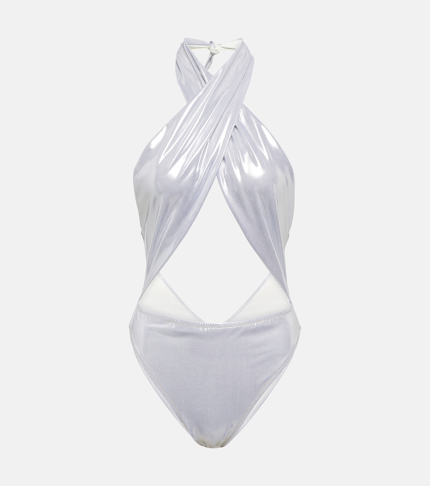 Italian Stallion lamé swimsuit