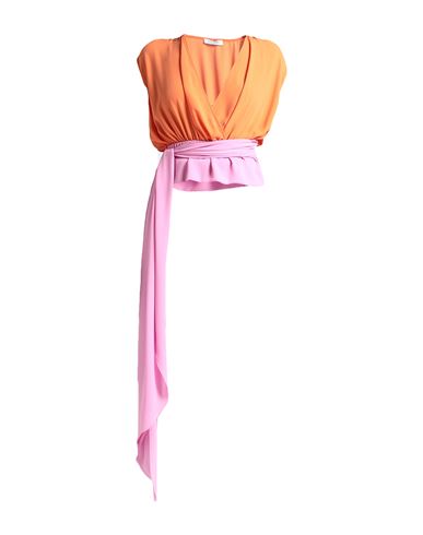 Luckylu Milano Woman Top Orange Size 4 Polyester